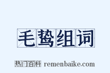 毛鸷组词是什么意思的图片